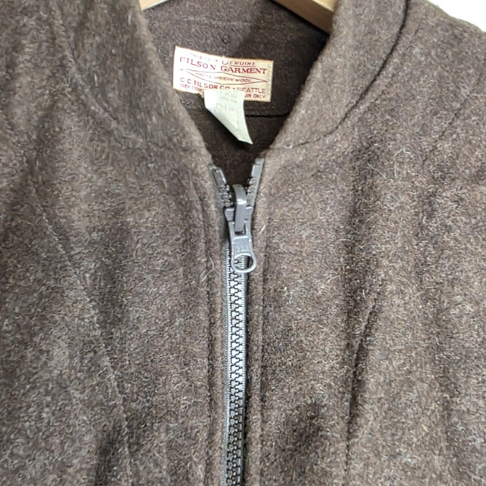 Filson Style 121 Mackinaw Wool Vest XL Brown Outfitter Liner - Picture 3 of 8